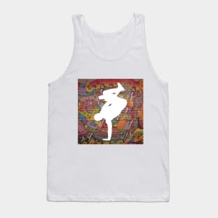 Break Dancer on Graffiti Background 13 Tank Top